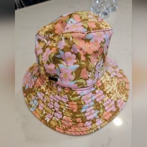Billabong Floral Bucket Hat - Pink, Blue, Brown